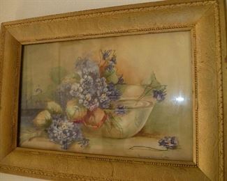 Antique watercolor signed