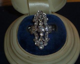14K .50 Vs1 H GIA 2 tone diamond ring.