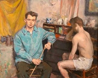 Vito Tomasello (American, NY 20thc.) Two Young Men, 1957