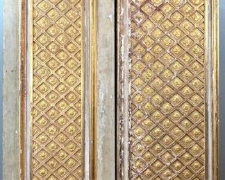Pair of German Carved and Gilded Wood Boiserie Panels