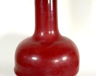 Chinese Qing Style Oxblood Glazed Rustic Monumental Vasse