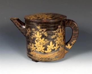 A Japanese Lacquer Water Kettle, Edo Period