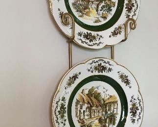 Wall decor plates and holder.