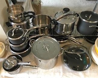 Caphalon and Stainless cookware. 