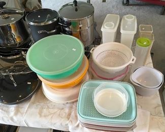 Clean Tupperware, some vintage.