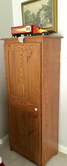 Tall Wood Storage Cabinet.