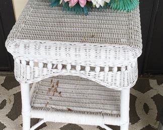 Quality Vintage Wicker Indoor Outdoor table.