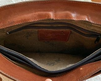 Lot B10 - Italian Valentina Leather Brown Cross-Body Bag, $22