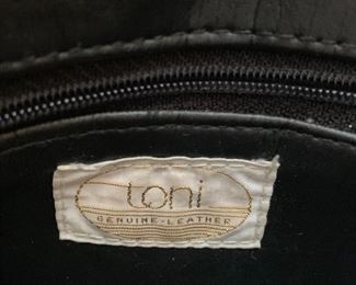Lot B19 - Black Leather Shoulder Bag, $10