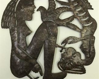 Haitian Oil Can Sculptures (1 of 2) - 24" x 24" by Pascal $112  (orig. $150)