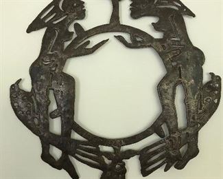 Haitian Oil Can Sculptures (2 of 2) - 24" x 24" by Pascal $150