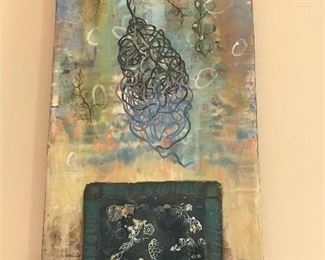 Karen Fried Encaustic - 30" x 15" $393 (orig. $525)