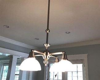 #4 Rejuvenation Light Fixture - 4 Globes, 51" Drop, 25" Diam. $150  (orig. $200)