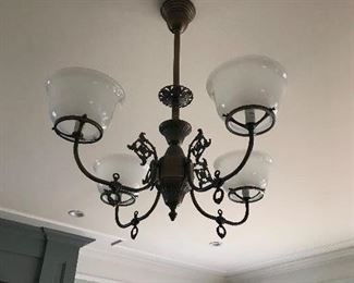 #2 Rejuvenation Chandelier Antique Brass 31” X 31” $225