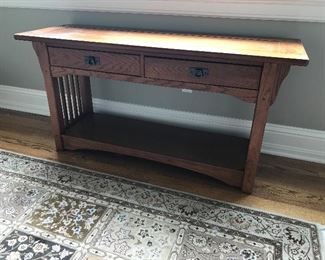 Thomasville Mission Style Console Table - 54"W x 17"D x 27"W  - Surface Abrasions $825