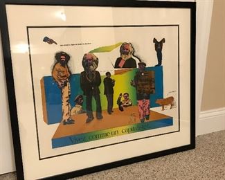 Vivez comme un Capitaliste Antonio SEGUI Lithograph - # 45/100 - 32"W x 27"H Framed $93 (orig. $125)
