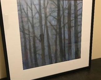 Stefanie Silverman Pastel - Dream Forest - 28" x 28" Framed / 20" x 20" Sight $250