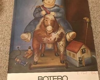 Botero Poster - Unframed, Signed to Paul - 29.5" x 45" - Some Edge Tears $206 (orig. $275)