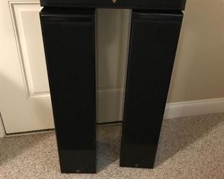 Vienna Acoustics Speakers - 2 Bach s/n 14321 Tower Speakers 7"W x 10.5" D 34"H // Theatro s/n 14030 Center Speaker .................................................................... Tower Speakers $375, Center Speaker $195