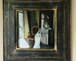 Peter Kassel Art - Porte Oeverte, Mixed Media on Canvas - 21" x 21" Framed $562 (orig. $750)