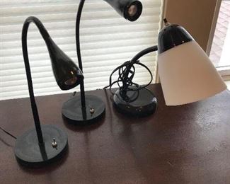 2 Halogen & 1 Incandescent Reading Lamps $25