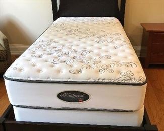 Pair of Twin Beds - Headboard: 44"W x 52"H. Bedding is pristine. $900/pair