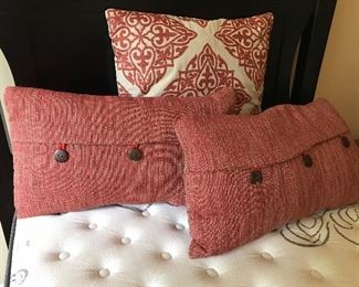 Lot of 3 Pillows - Pair 22" x 12", Single 17" Square  $11/lot (orig. $15)