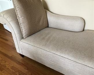 Baker Upholstered Chaise (2 of 2) -33"W x 66"L x 32"H (Worse Condition) $125