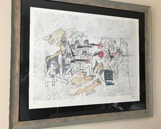 Matta Lithograph - Chilean - 34/100 - 34.5" x 29.5" Framed / 27" x 21.5" Sight $400