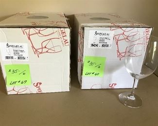 Lot 67- Speigelau wine glasses (6) $26 (orig. $ 35)                                        Lot 68 Speigelau wine glasse (6) $26 (orig. $35)