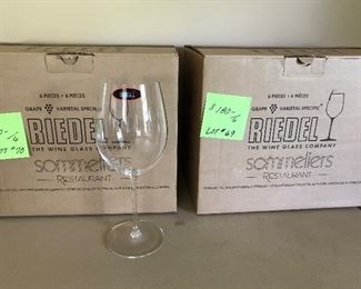Lot 69- Riedel Bordeaux Grand 6 pc. Boxed $135         (orig. $180)     /     Lot 70- Riedel Bordeaux Grand 6 pc. Boxed $135 (orig. $180)