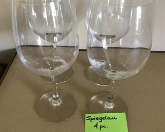 Lot 71- Speigelau wine glasses (4) $11 (orig. $15)