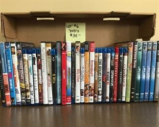 Lot 6- DVD’s and BlueRays $26 (orig. $35)