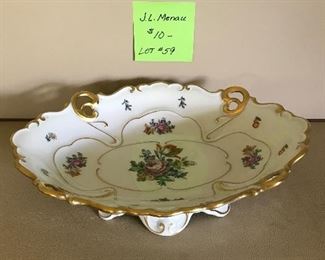 Lot 59- J.L. Menau footed dish $7 (orig. $10)