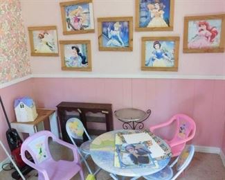 Contents of girls side of playhouse