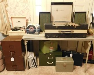 Vintage Electronics and file cabinets