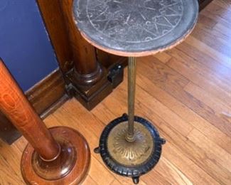 Toll vintage bronze stand, probably  stand for the ashtray from private club