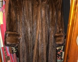 Full length mink coat, excellent condition