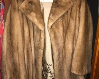 mink mid length coat, excellent condition