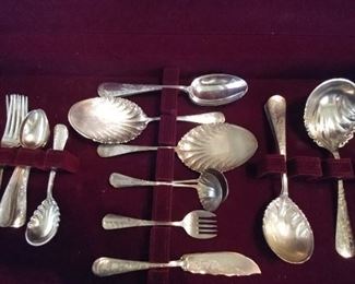 Nightingale by Gorham 27 pieces and box $1800 (6) pieces are engraved