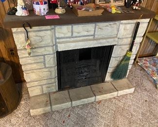 Faux fireplace