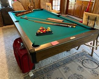 Brunswick Anniversary 130 Pool Table with accessories