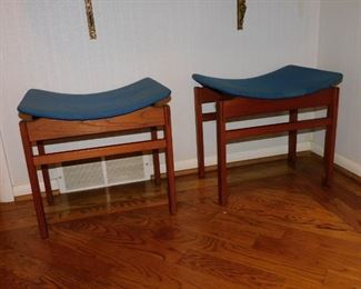 Pair of Inger Klingenberg stools for France & Co. Signed