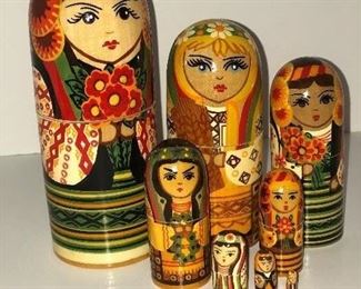 Lot #1 nesting dolls, $18