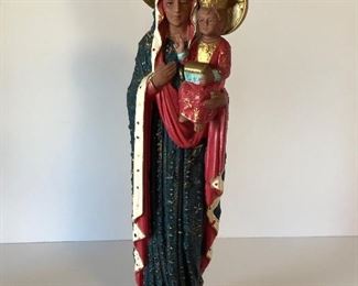 Lot #2 made in Japan colorful porcelain our lady, $16