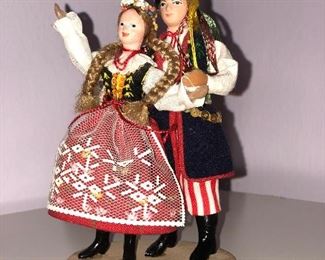 Lot # 16 small pair of polish dolls, $12