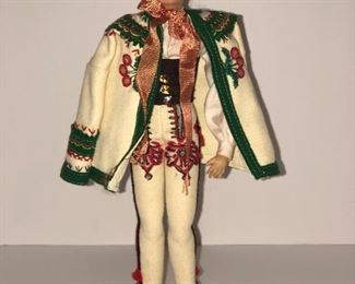Lot #24 large very nice brunette male polish doll, $22