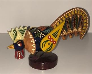Lot # 36 painted wooden chicken, $12