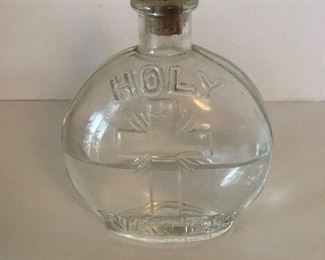 Lot #48 holy water glass bottle, $14