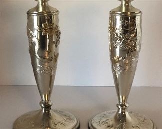 Lot #64 pair of Asian crucifix candle holders, $12 